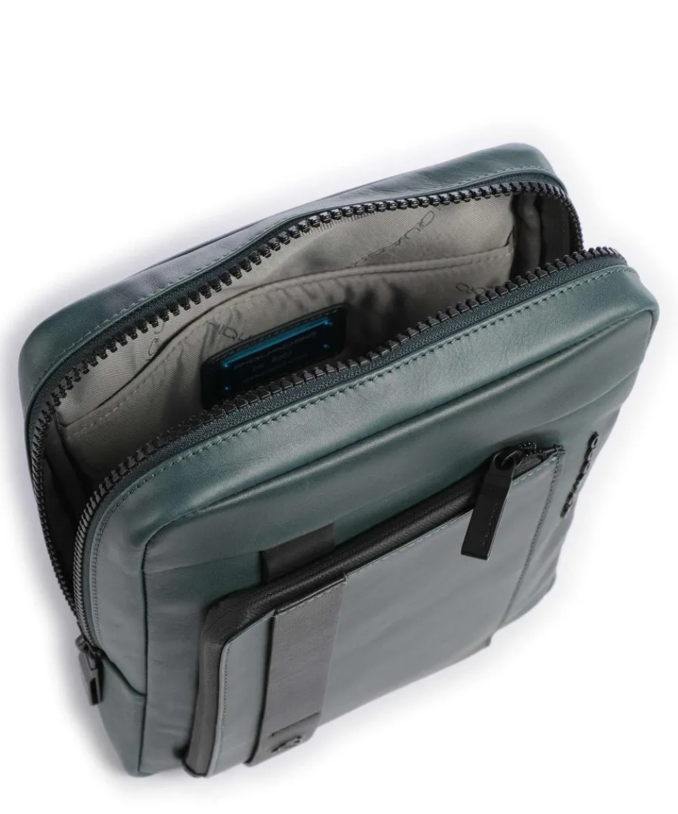 David Umhängetasche 10″ fein genarbtes Rindsleder dunkelgrün