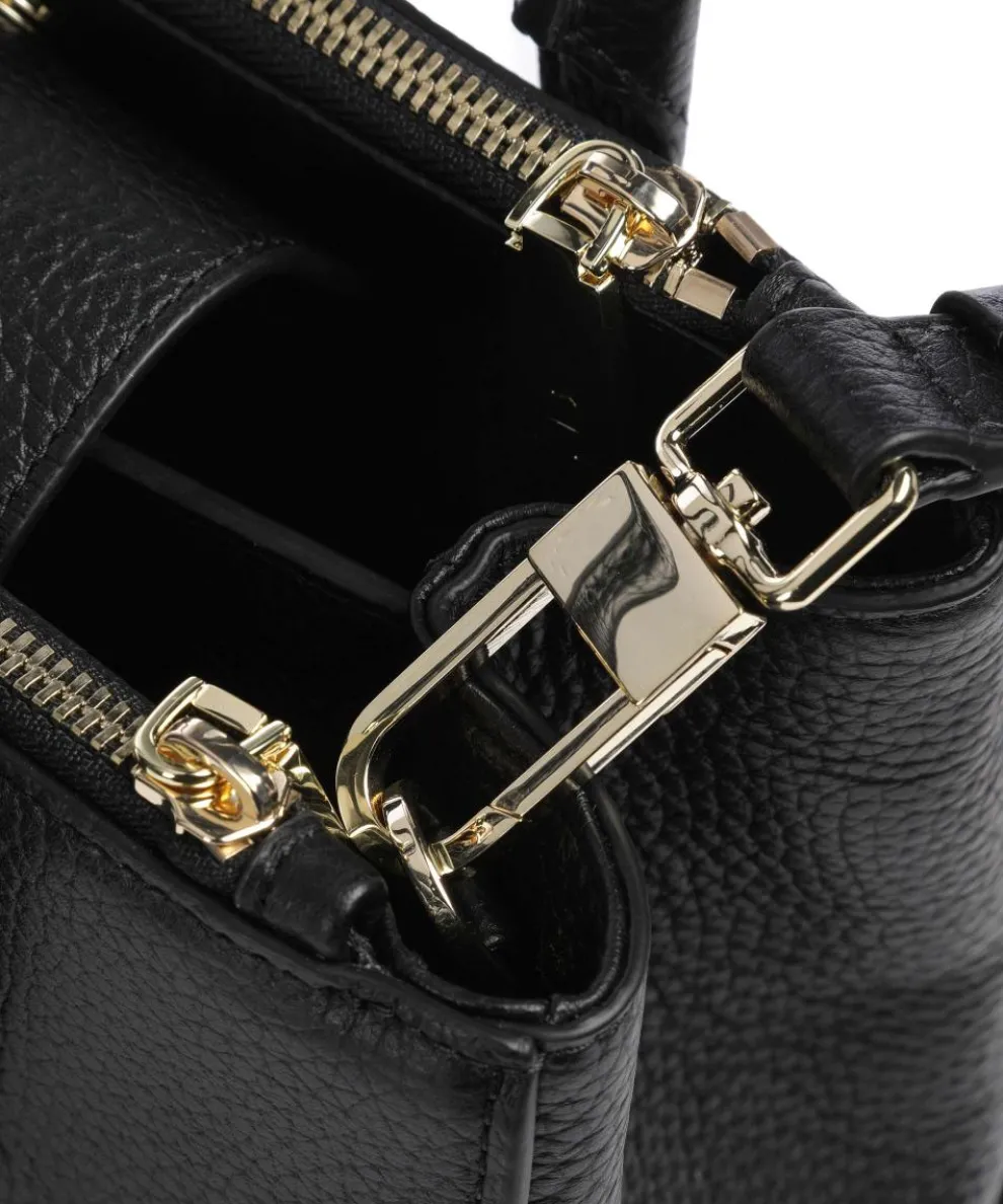 Ivy M Handtasche genarbtes Rindsleder schwarz