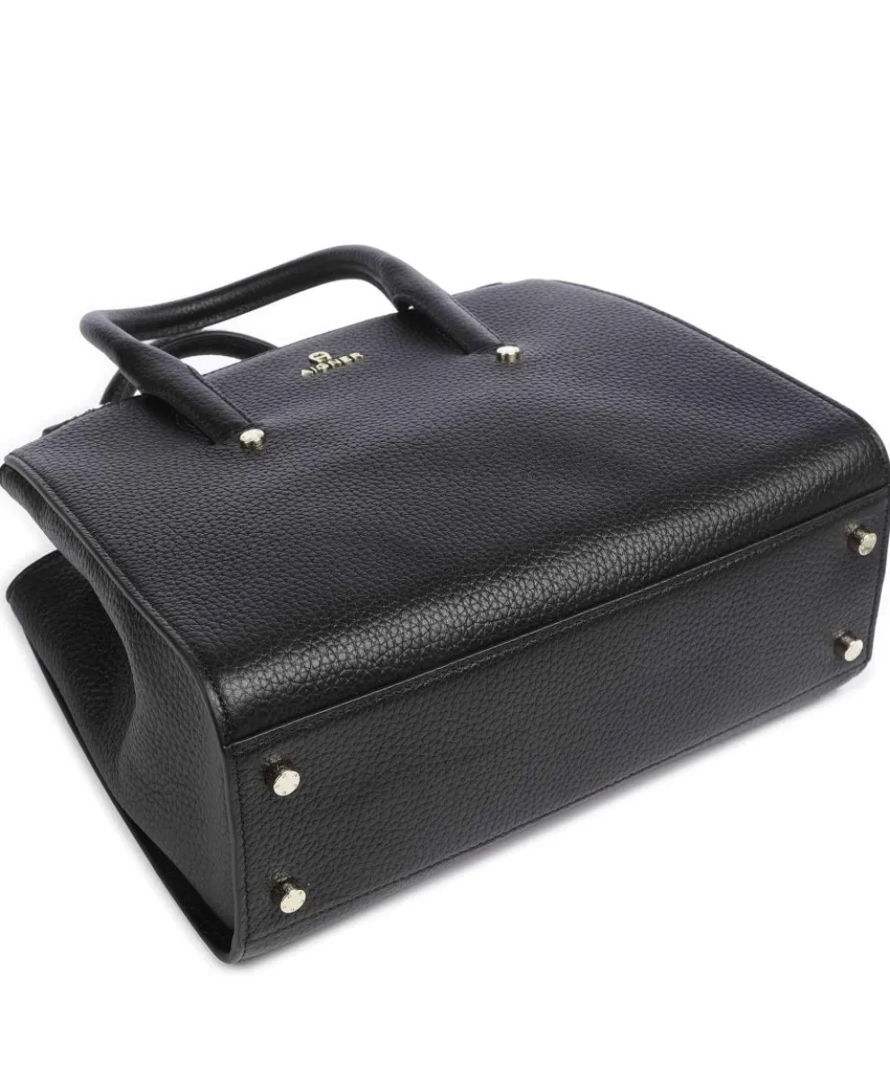 Ivy M Handtasche genarbtes Rindsleder schwarz