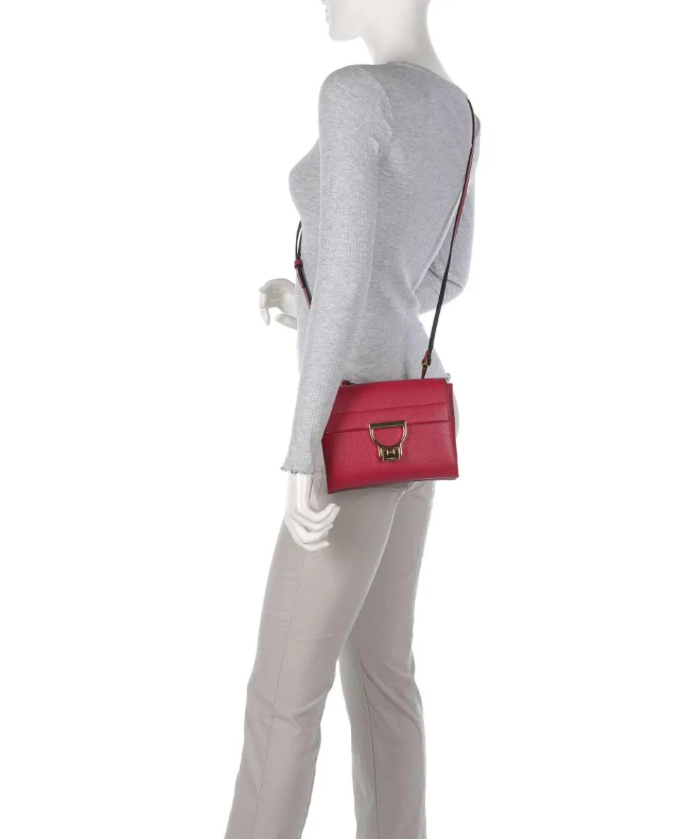 Arlettis Umhängetasche genarbtes Leder rot