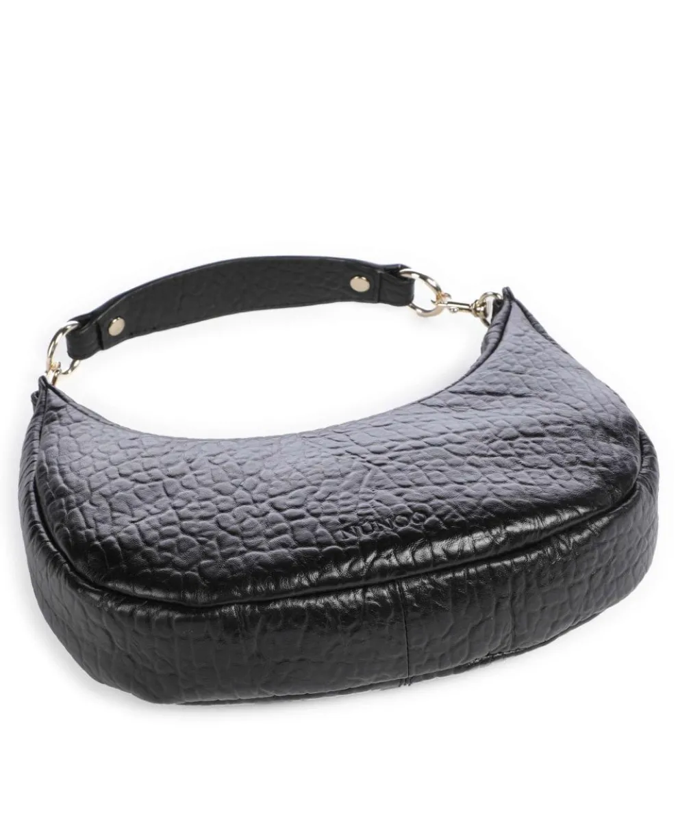 New Zealand Annabel Schultertasche genarbtes Leder schwarz