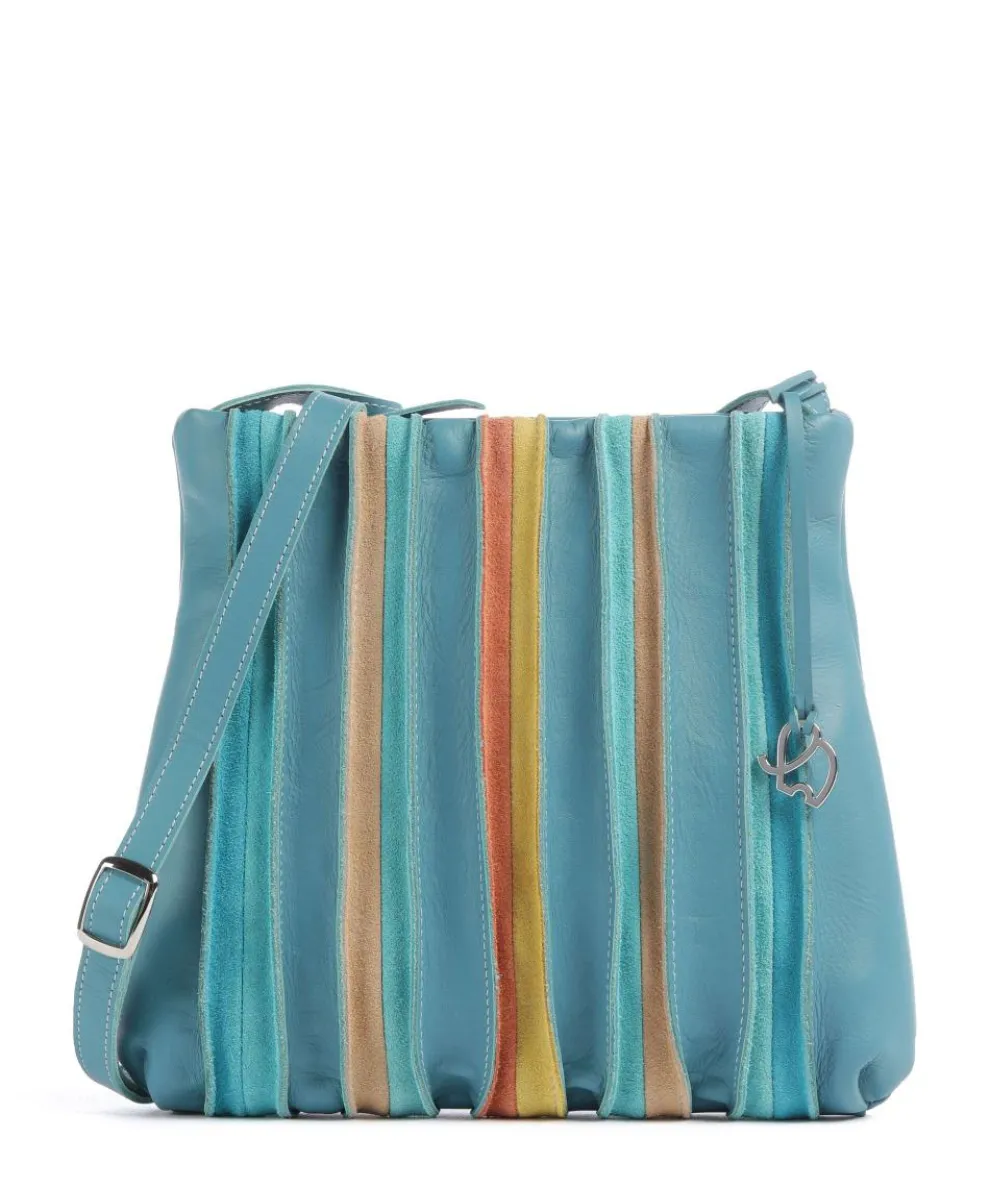 Laguna Umhängetasche Leder türkis