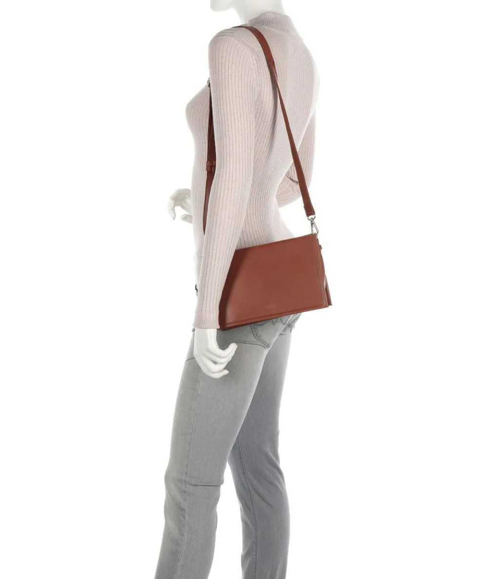 Aggie Aggie Umhängetasche glattes Leder cognac