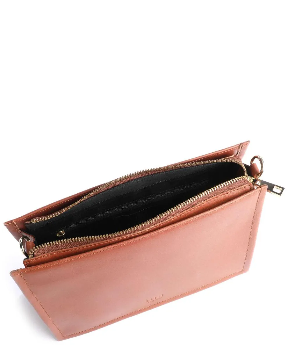 Aggie Aggie Umhängetasche glattes Leder cognac