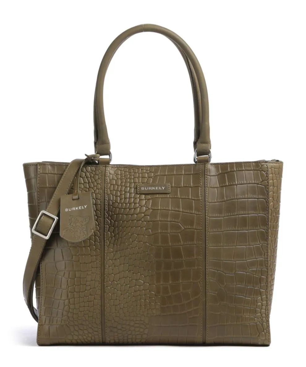 Cool Colbie Shopper 14″ geprägtes Leder olivgrün