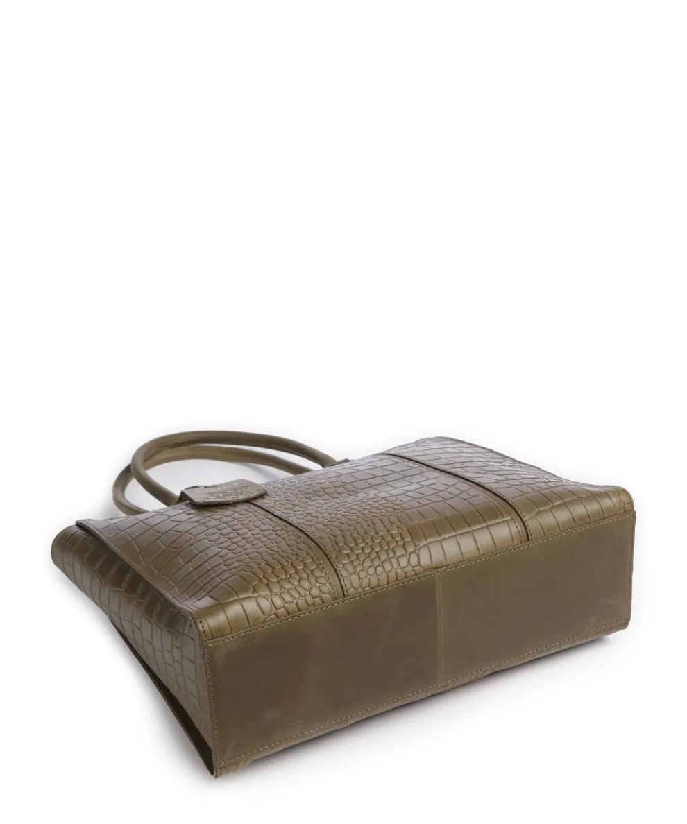 Cool Colbie Shopper 14″ geprägtes Leder olivgrün