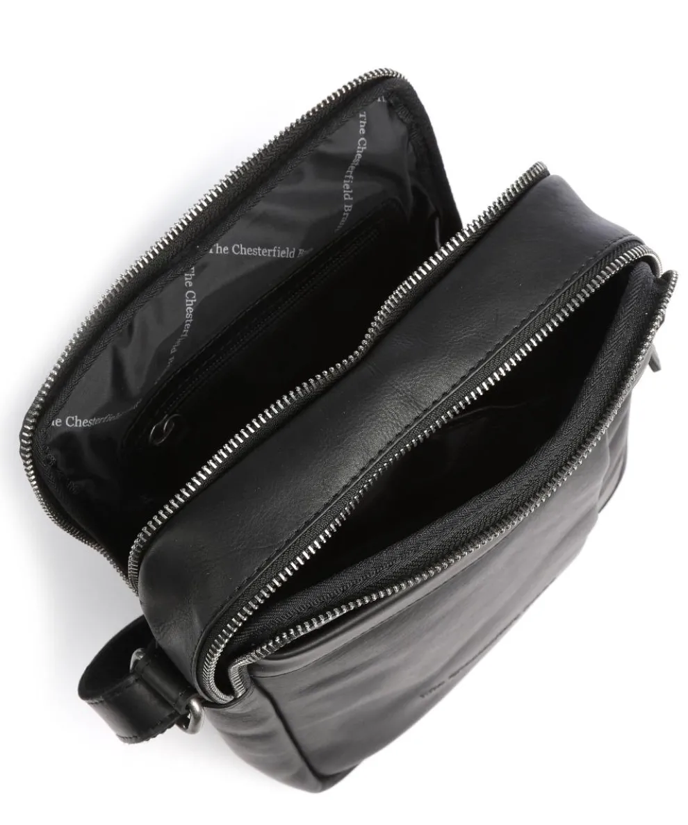 Alva Umhängetasche Pull-Up Rindsleder schwarz