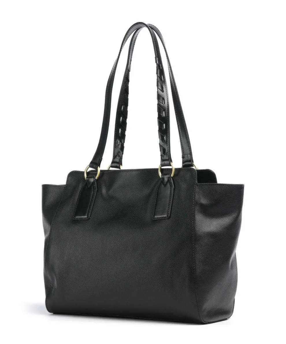 Ines Shopper genarbtes Rindsleder schwarz
