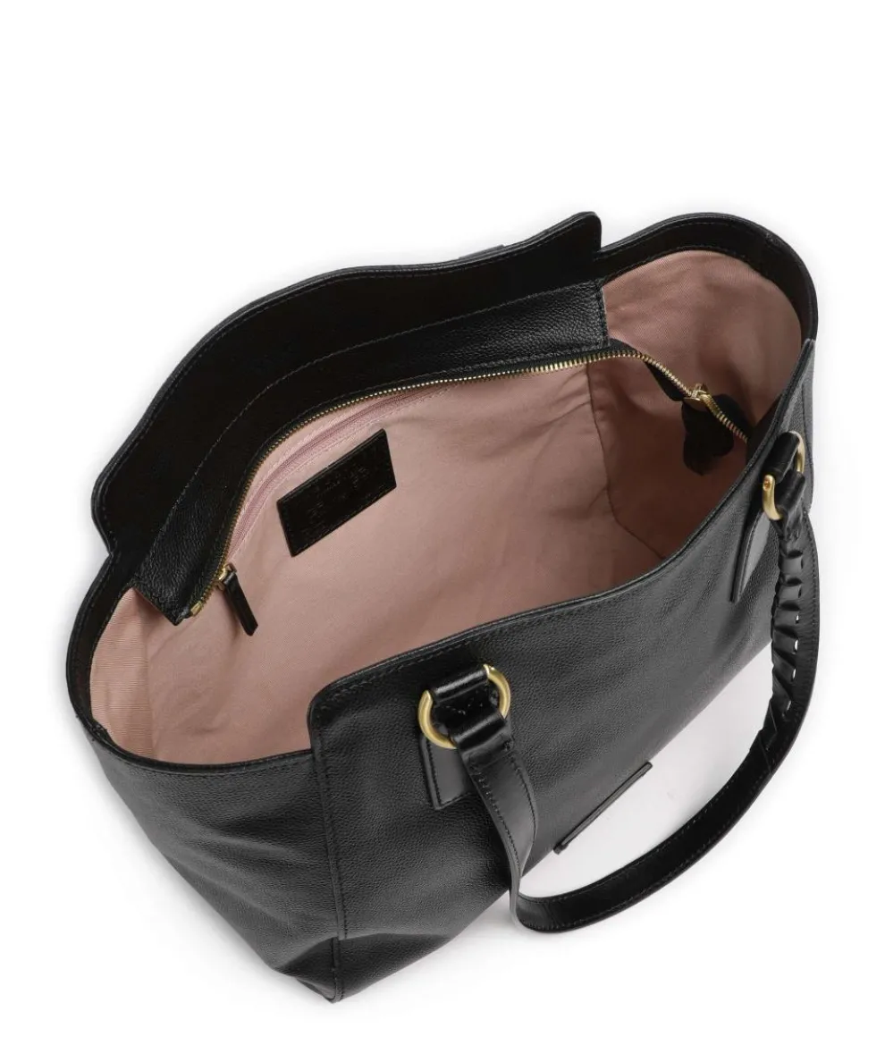 Ines Shopper genarbtes Rindsleder schwarz