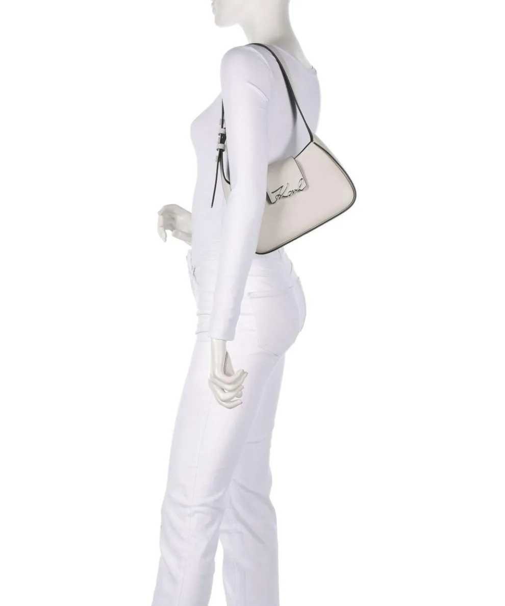 K/Signature Schultertasche fein genarbtes Rindsleder elfenbein