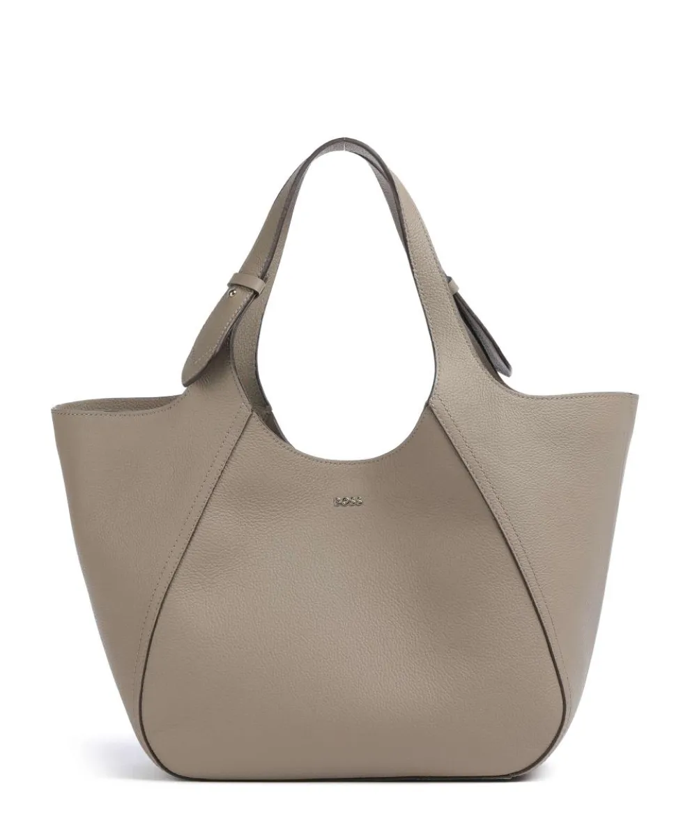 Lenah Big Shopper genarbtes Rindsleder taupe