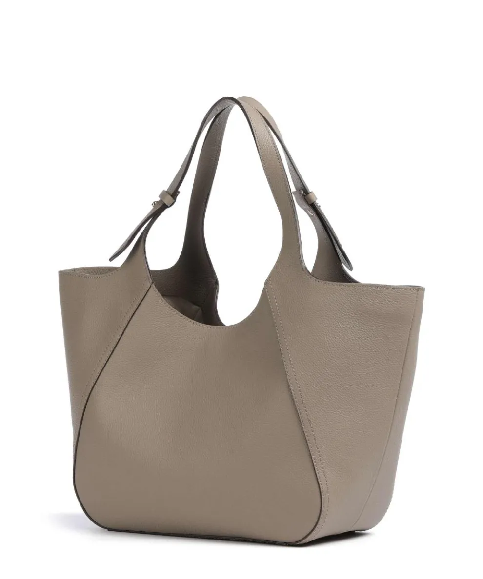 Lenah Big Shopper genarbtes Rindsleder taupe