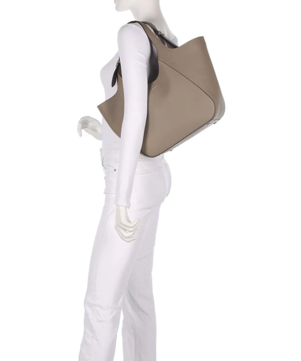 Lenah Big Shopper genarbtes Rindsleder taupe