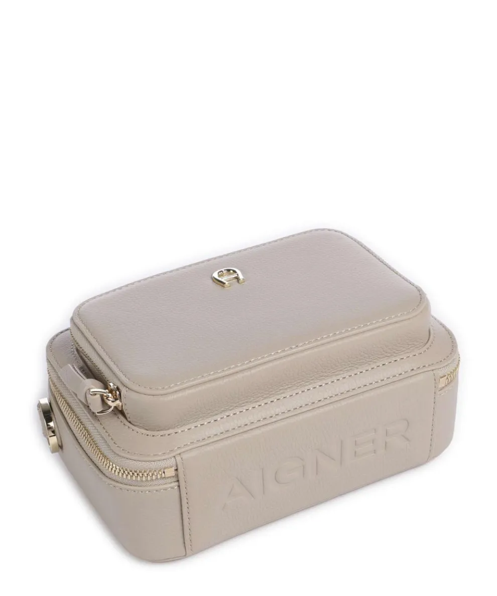 Zita S Umhängetasche genarbtes Rindsleder beige