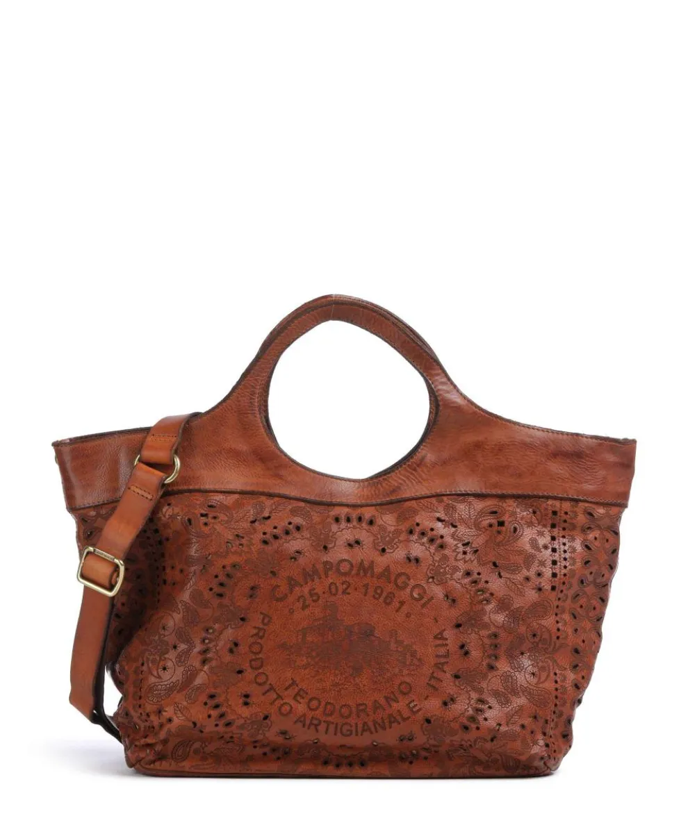 Shopper fein genarbtes Rindsleder cognac