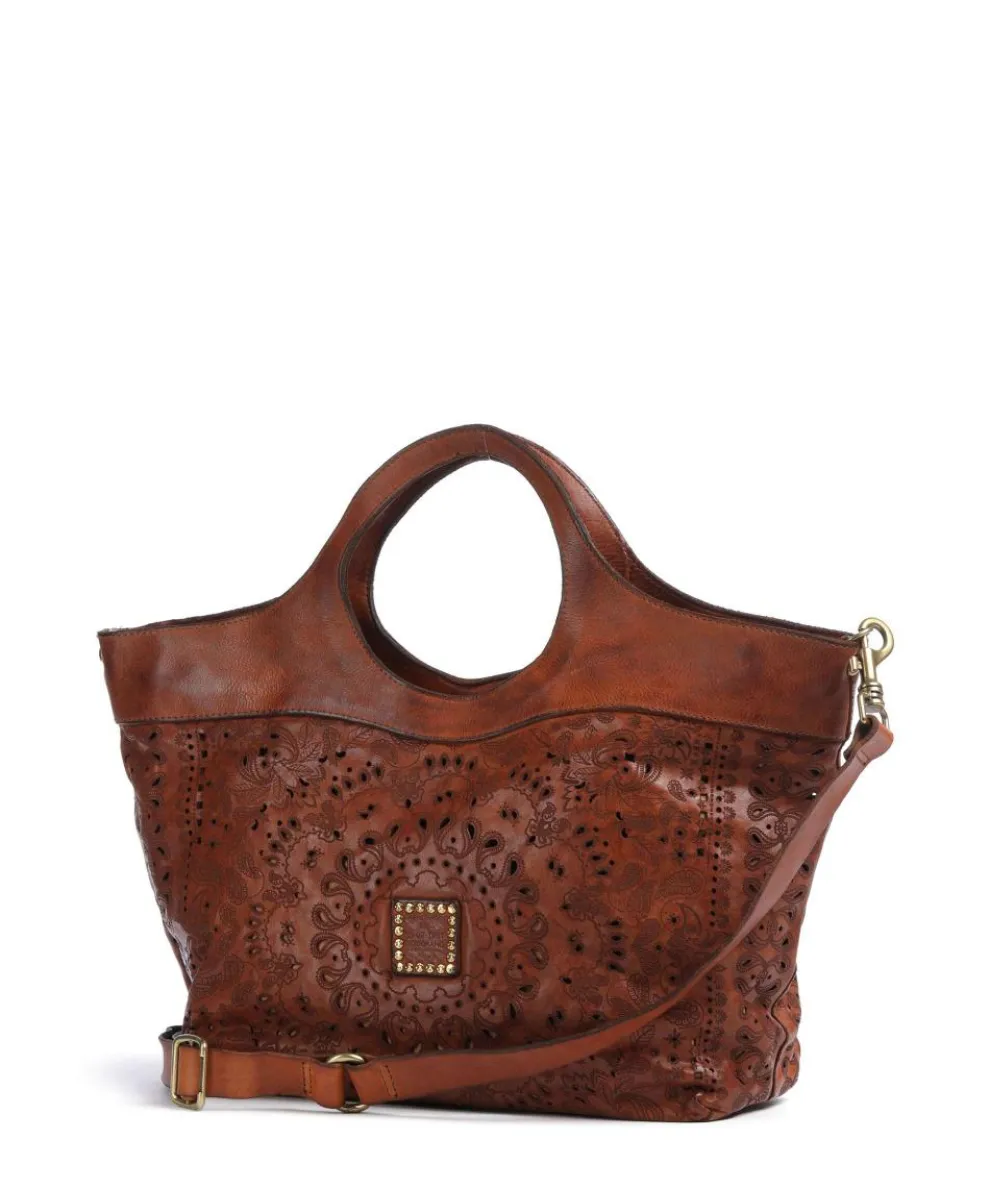 Shopper fein genarbtes Rindsleder cognac