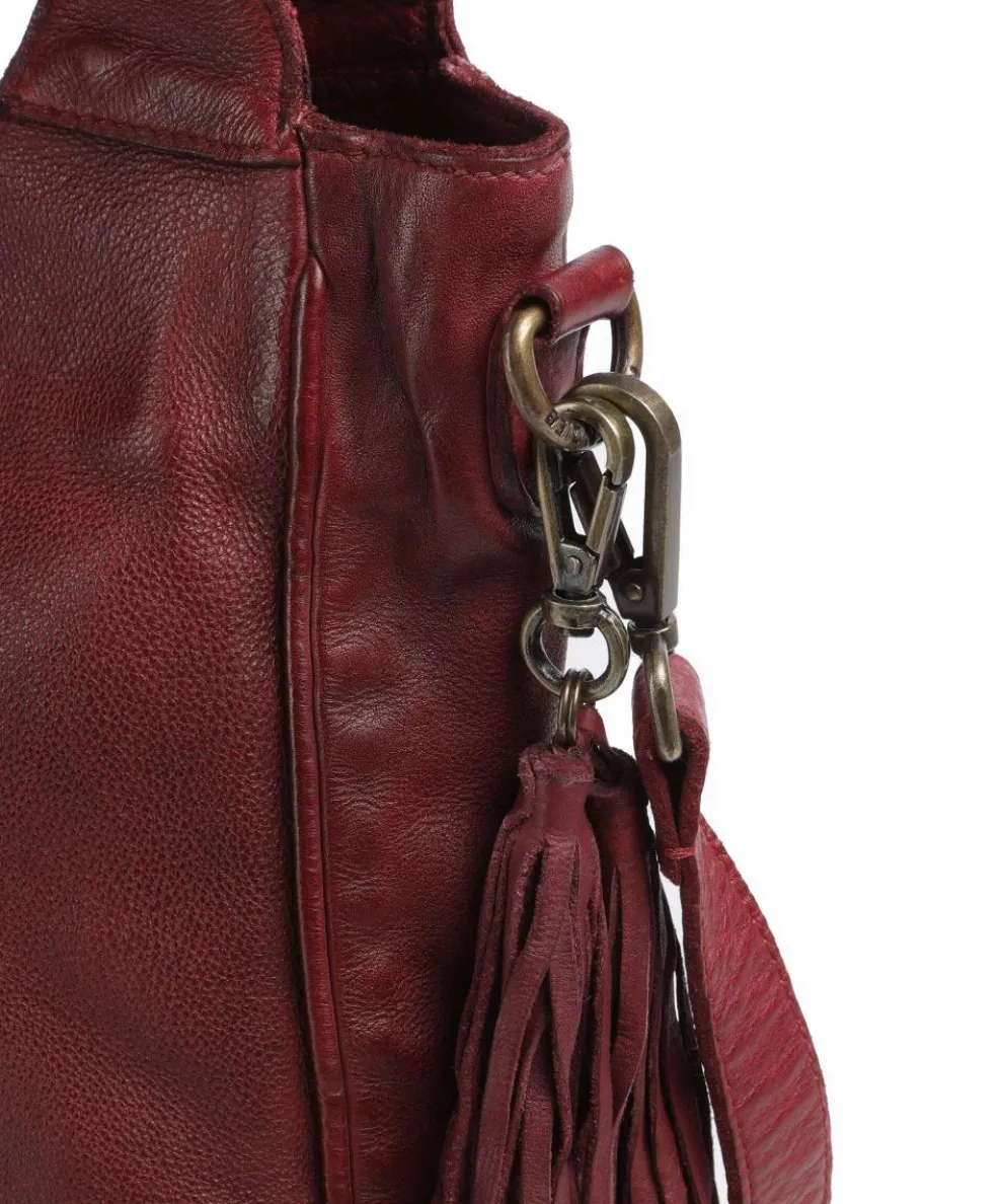 Glücksbrücke 3 Schultertasche genarbtes Rindsleder wein