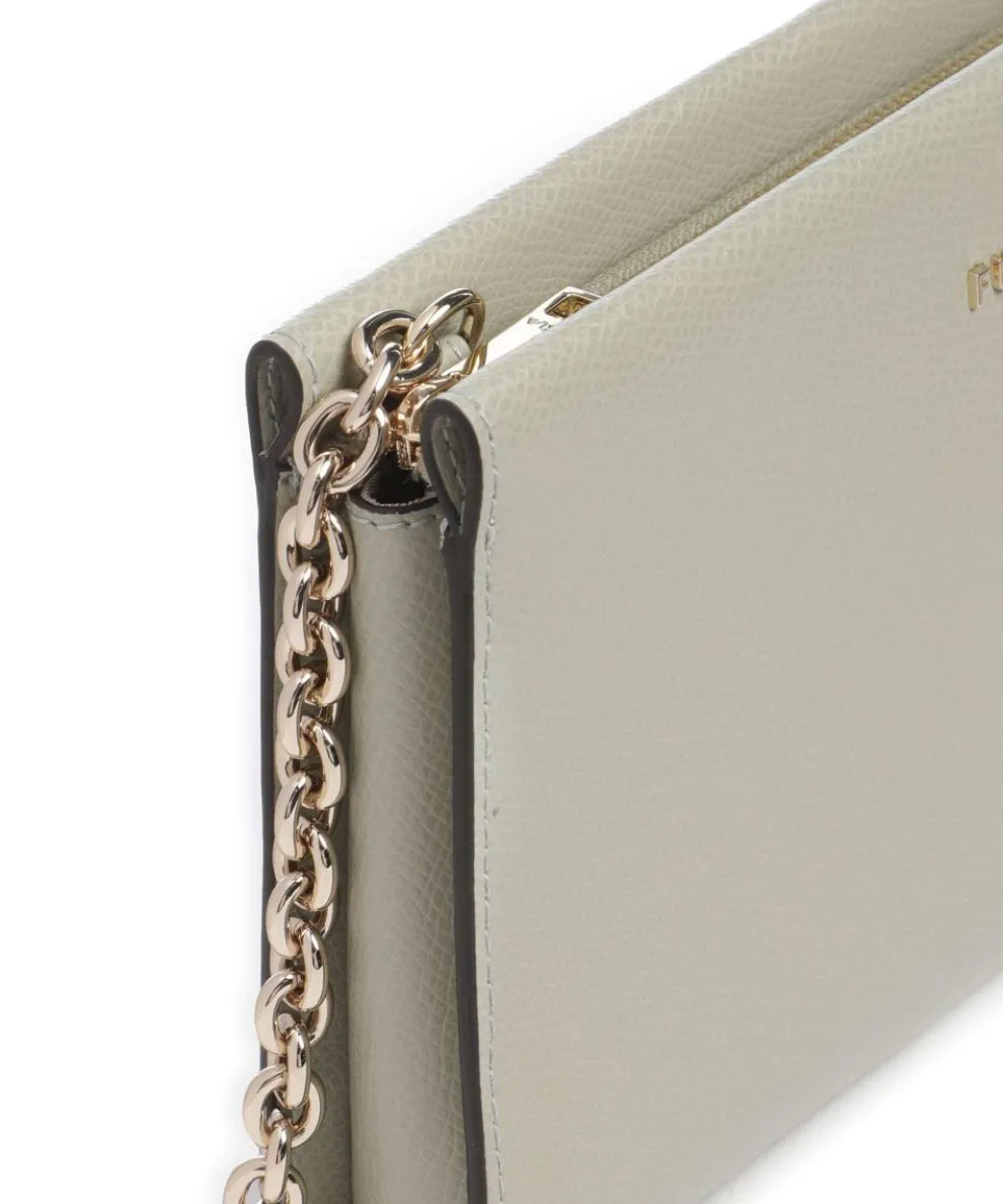 Camelia Mini Umhängetasche genarbtes Leder graugrün