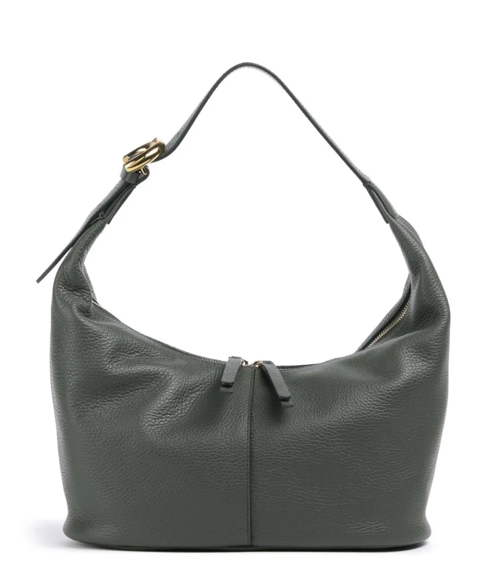 Fernanda Beuteltasche genarbtes Rindsleder dunkelgrün