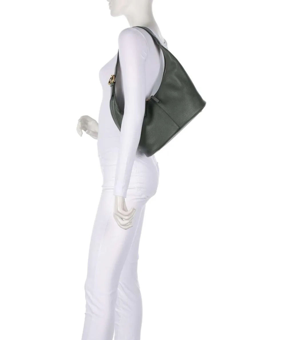 Fernanda Beuteltasche genarbtes Rindsleder dunkelgrün