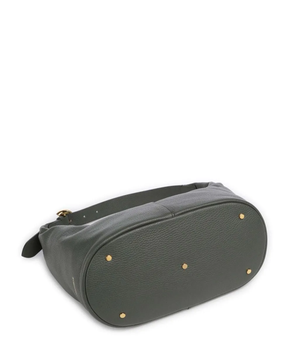 Fernanda Beuteltasche genarbtes Rindsleder dunkelgrün