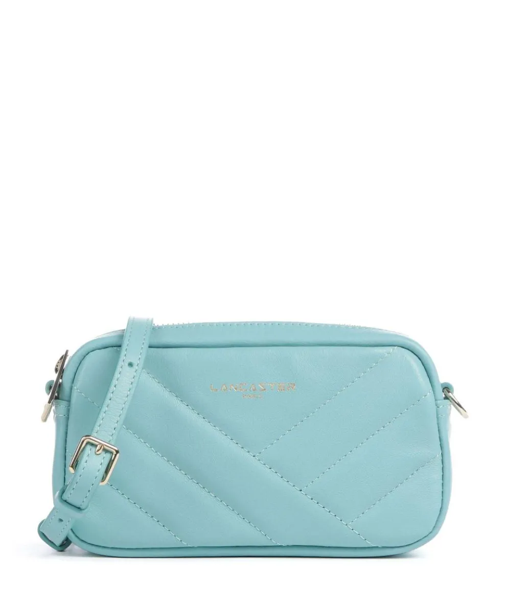 Soft Matelassé Umhängetasche weiches Rindsleder hellblau