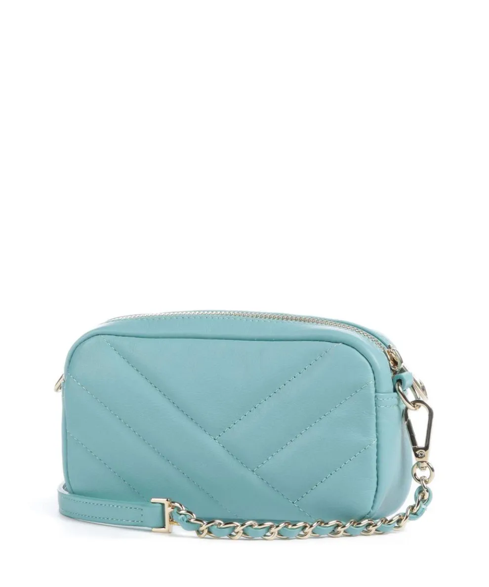 Soft Matelassé Umhängetasche weiches Rindsleder hellblau