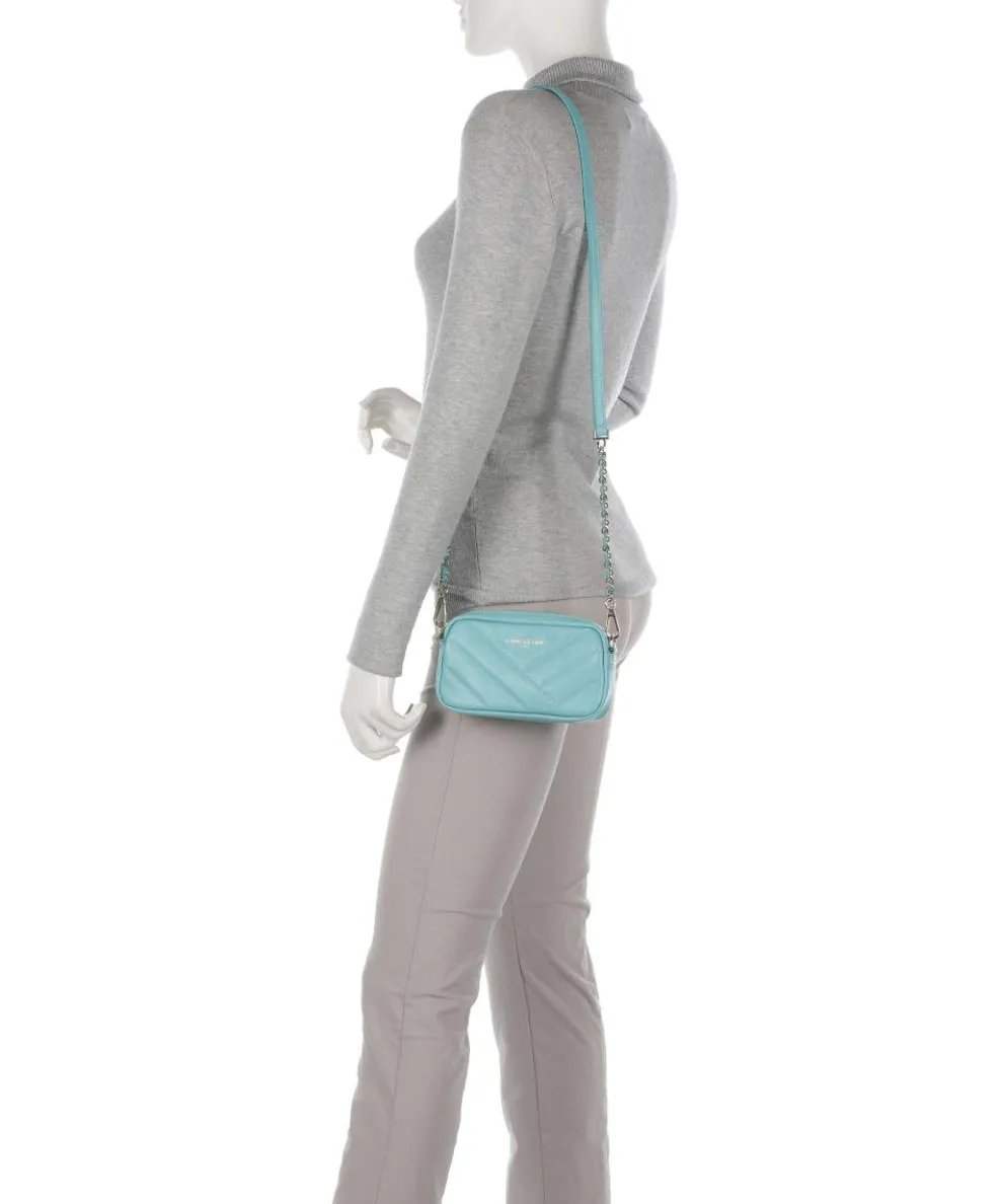 Soft Matelassé Umhängetasche weiches Rindsleder hellblau