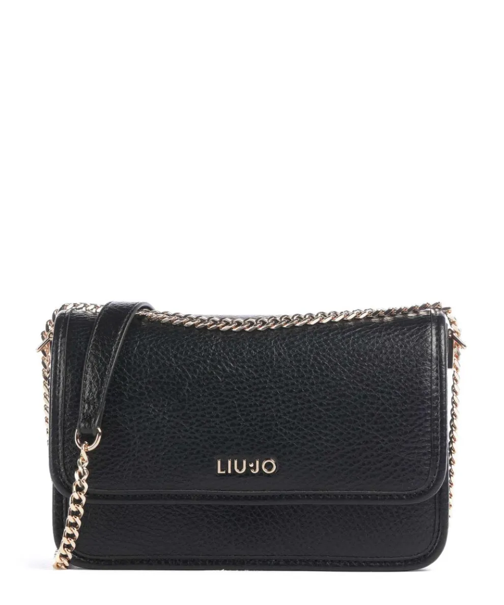 Manhattan S Schultertasche Lederimitat schwarz