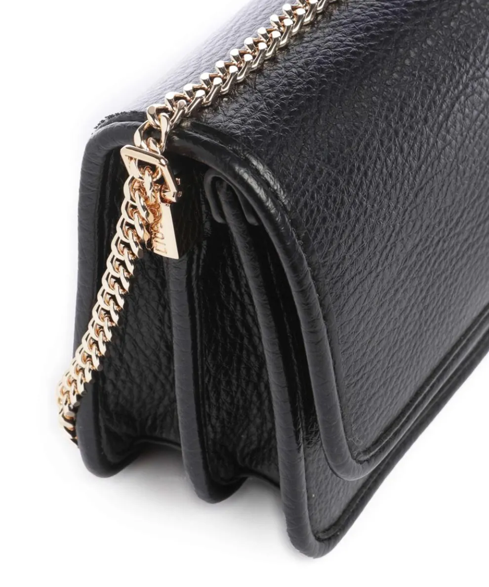 Manhattan S Schultertasche Lederimitat schwarz