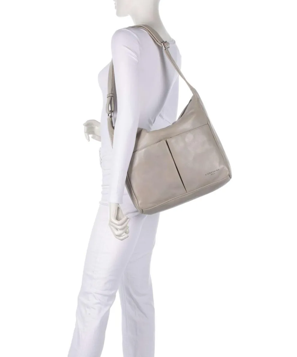 Hera Sheep Natuarl M Beuteltasche Schafsleder beige/weiß