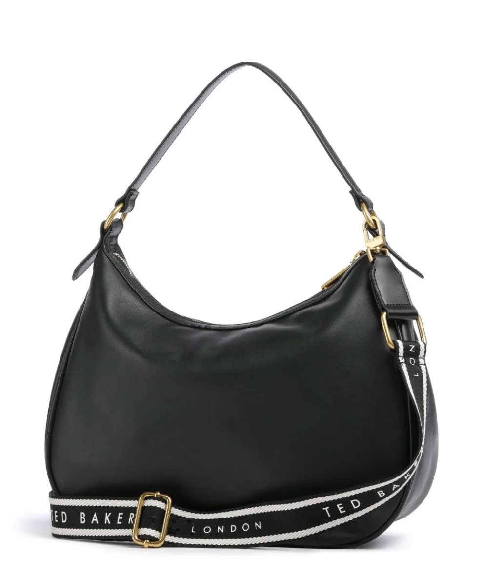 Esiah Beuteltasche fein genarbtes Rindsleder schwarz