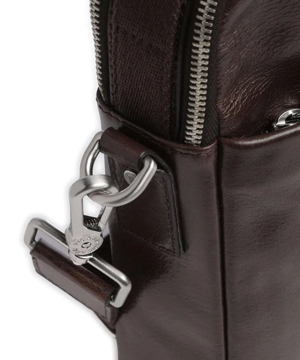 Buddy Umhängetasche Büffelleder dunkelbraun