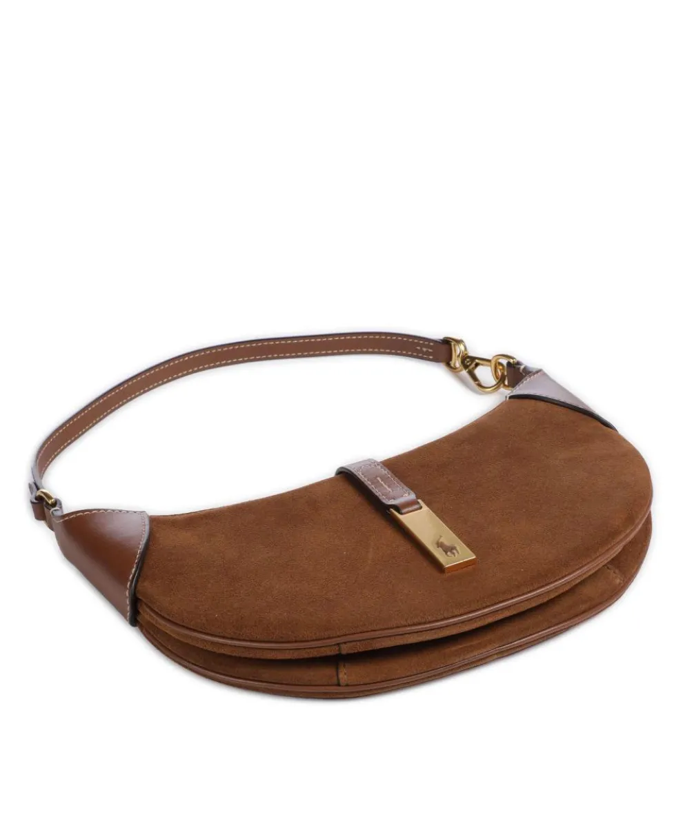 ID Collection Small Schultertasche aufgerautes Rindsleder braun