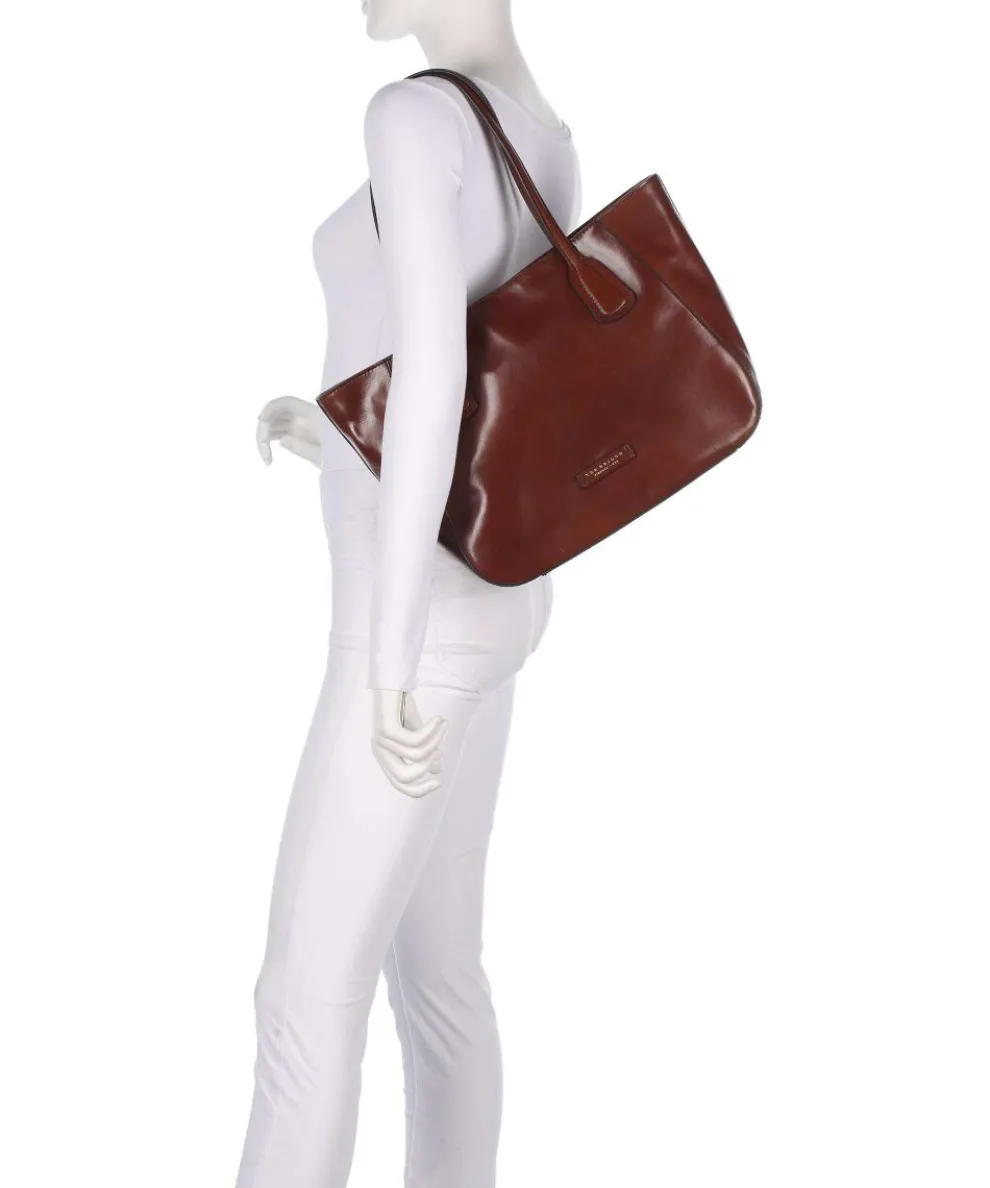 Maddalena Shopper fein genarbtes Rindsleder braun