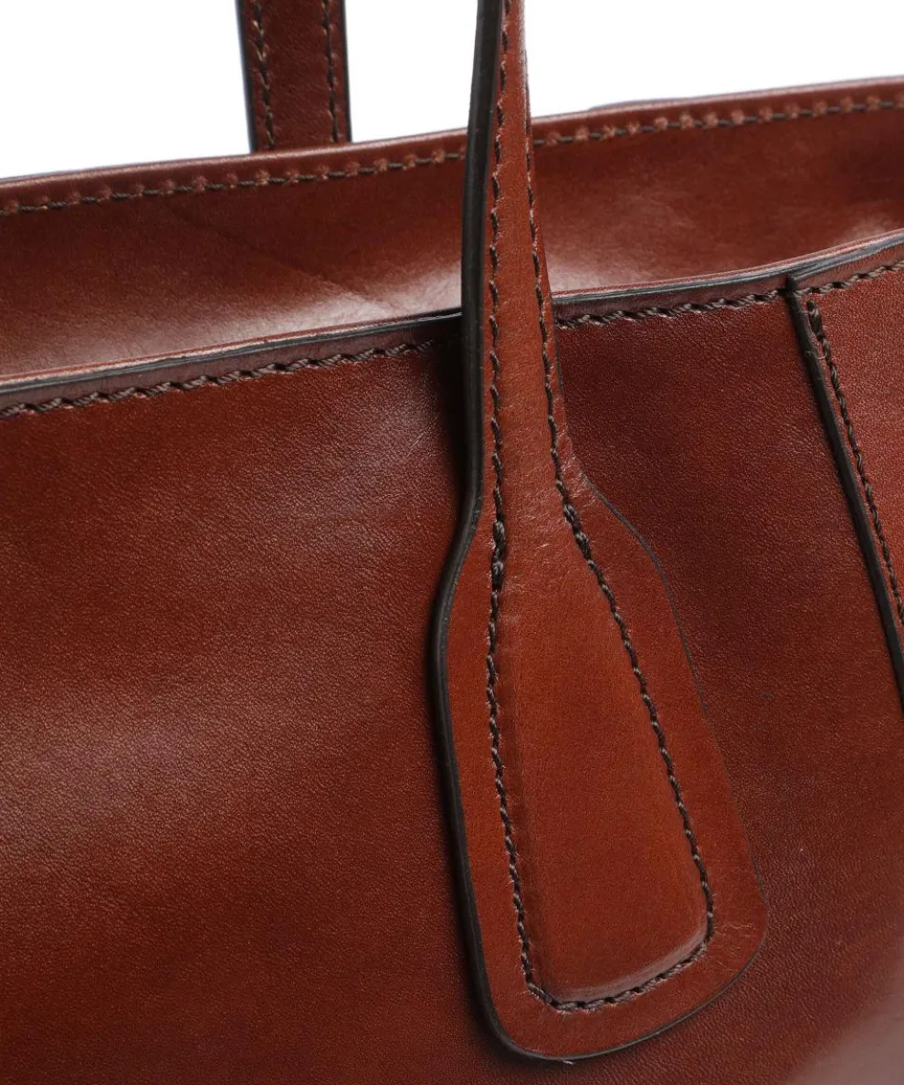 Maddalena Shopper fein genarbtes Rindsleder braun