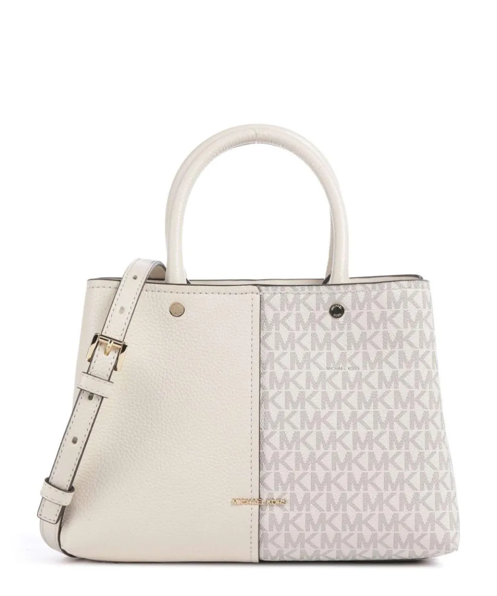Flora Medium Handtasche Lederimitat creme
