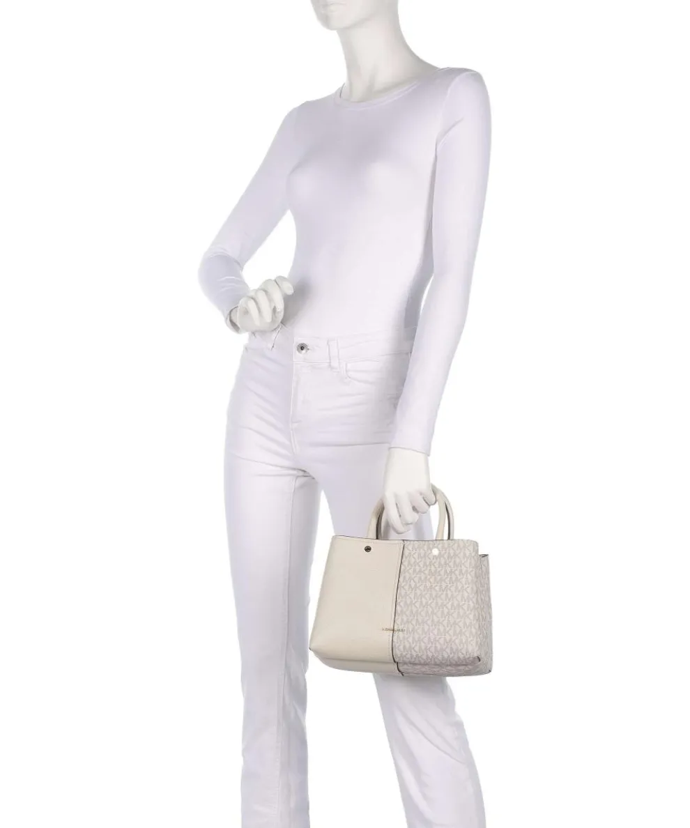 Flora Medium Handtasche Lederimitat creme