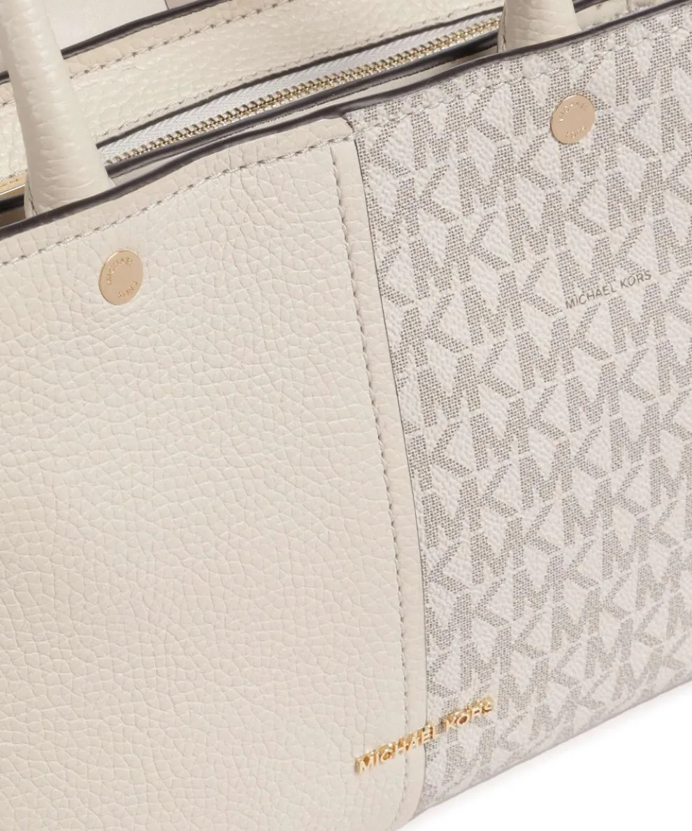 Flora Medium Handtasche Lederimitat creme