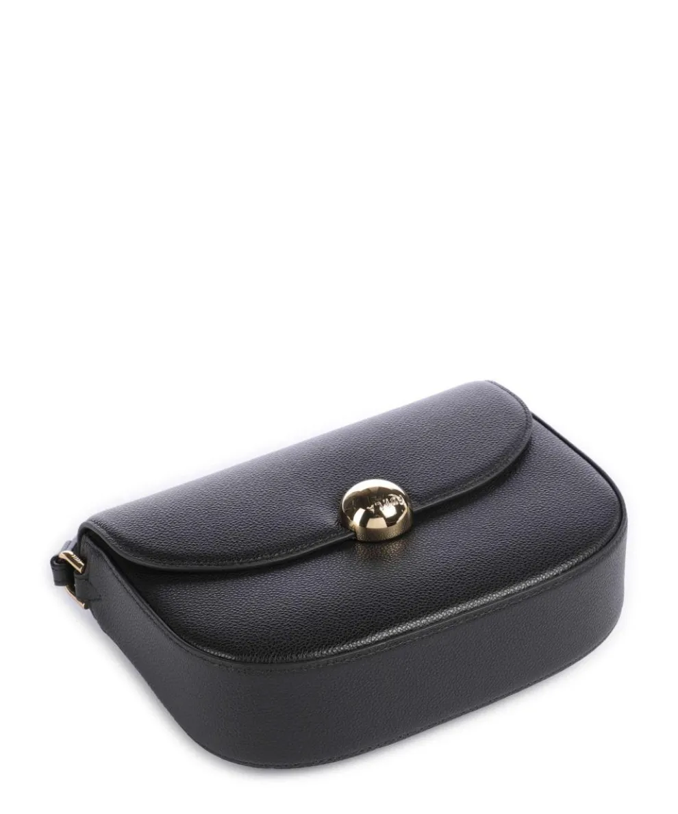 Moonlight S Umhängetasche genarbtes Leder schwarz