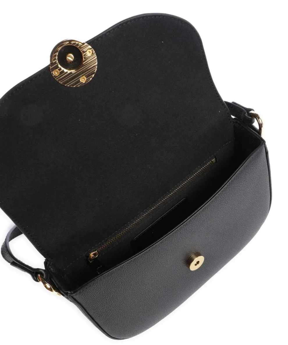 Moonlight S Umhängetasche genarbtes Leder schwarz