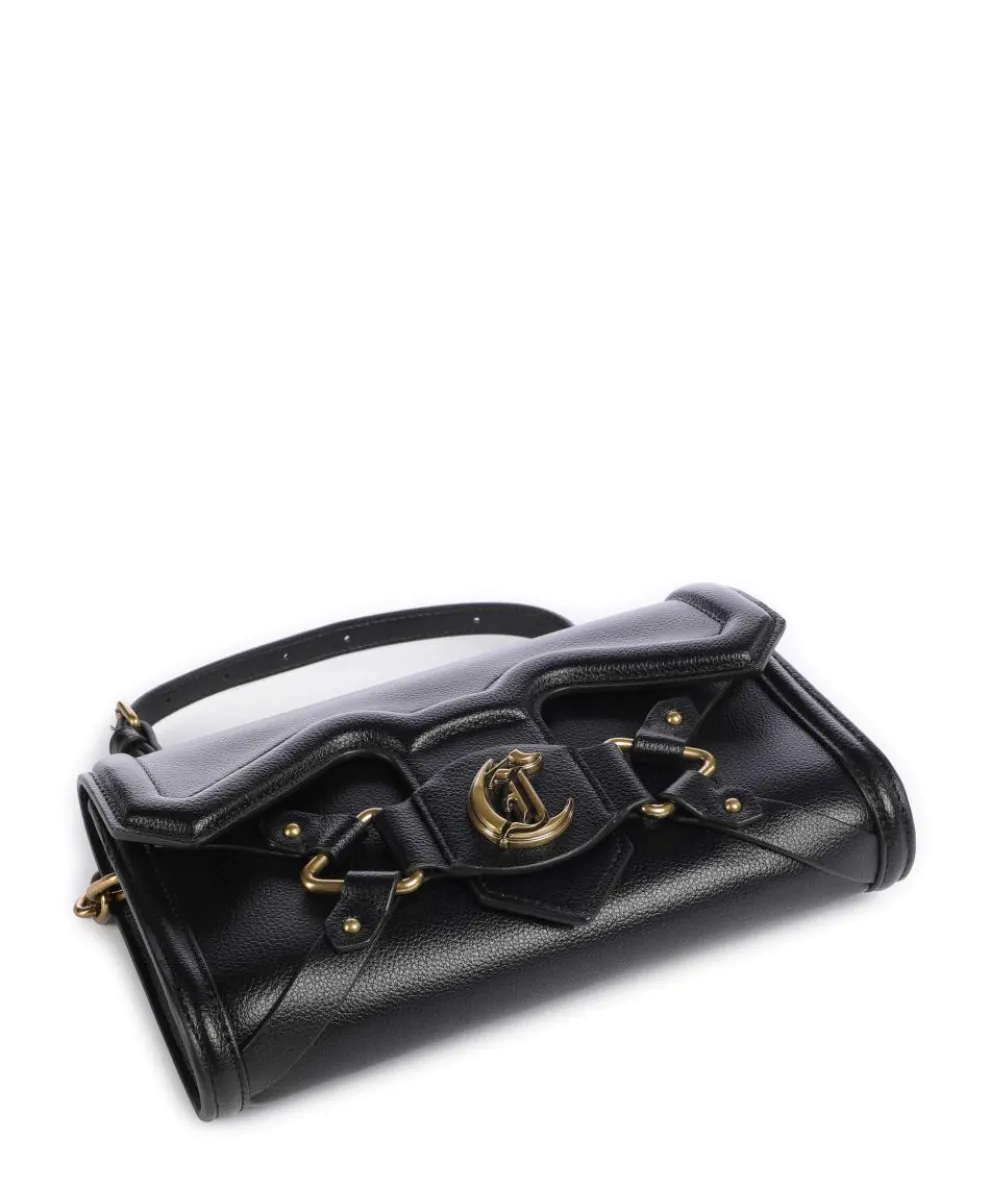 Crossed Laces Umhängetasche Lederimitat schwarz