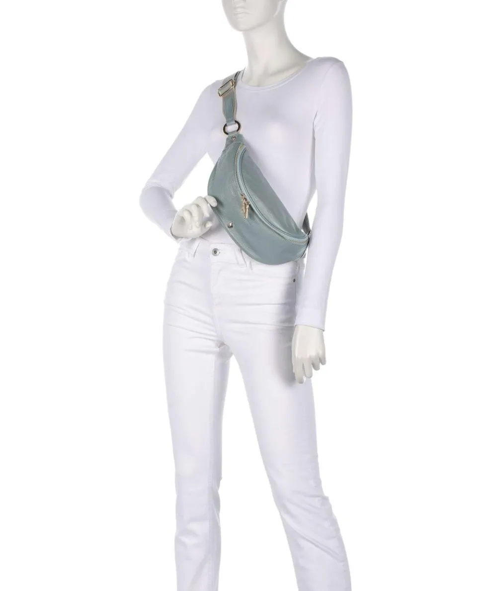 Geneva Gürteltasche genarbtes Rindsleder hellblau