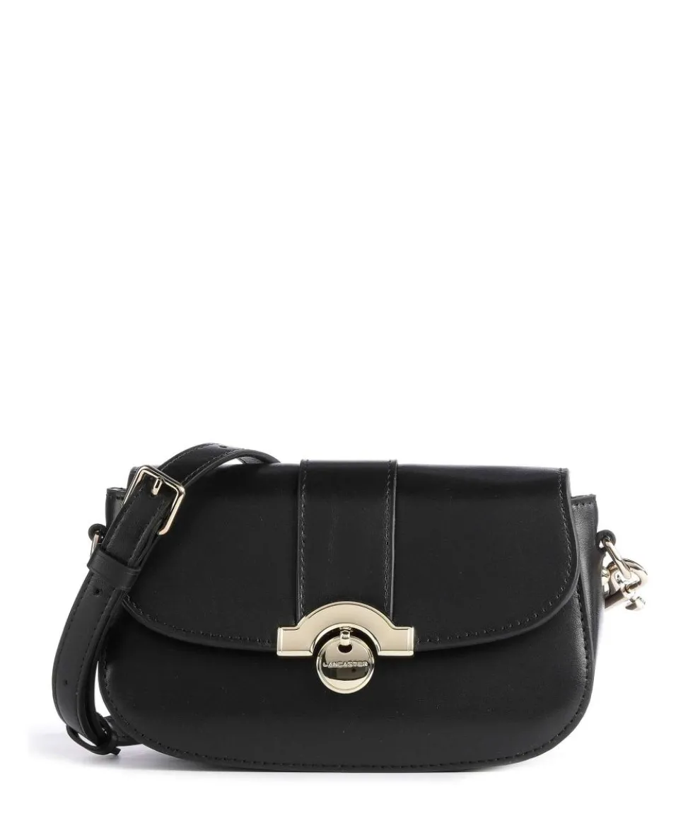 Paris Médaille Umhängetasche glattes Rindsleder schwarz