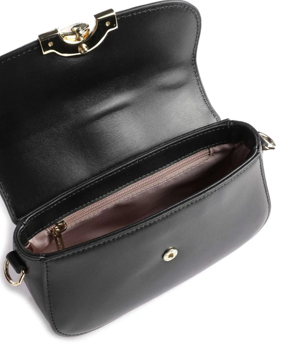 Paris Médaille Umhängetasche glattes Rindsleder schwarz