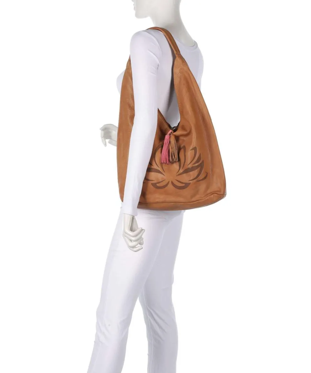 Freundgasse 1 Shopper genarbtes Leder braun