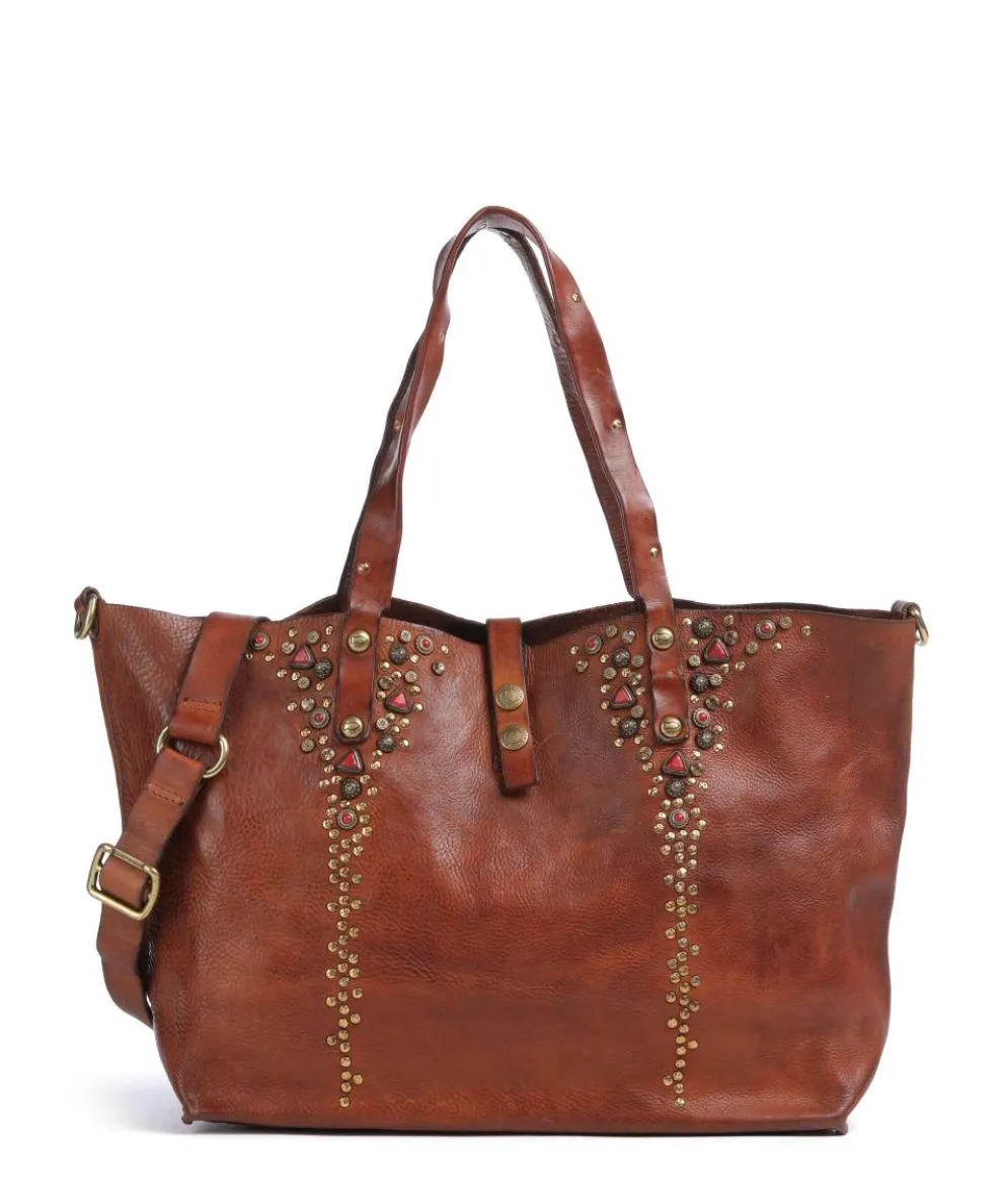 Shopper genarbtes Rindsleder cognac