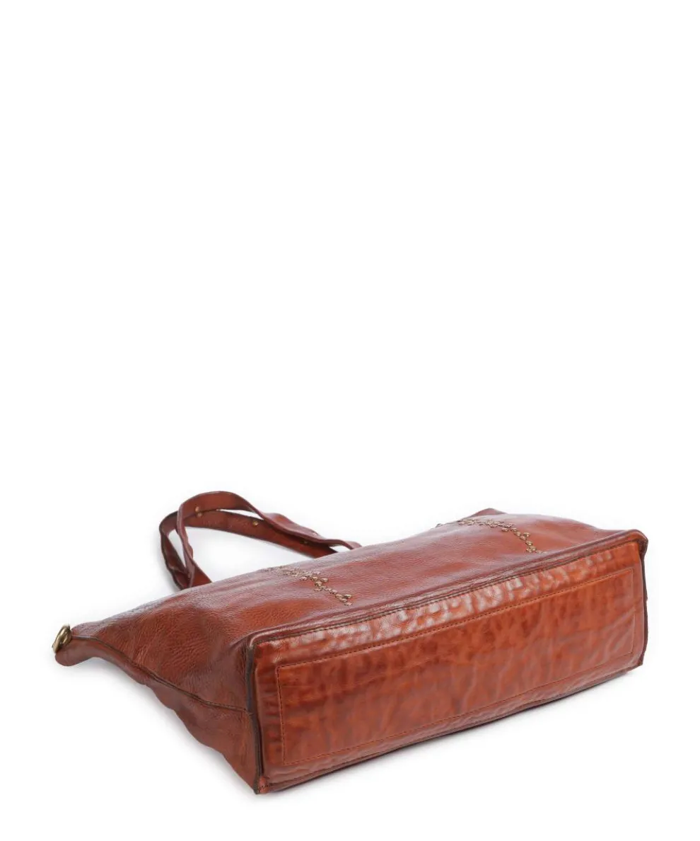 Shopper genarbtes Rindsleder cognac