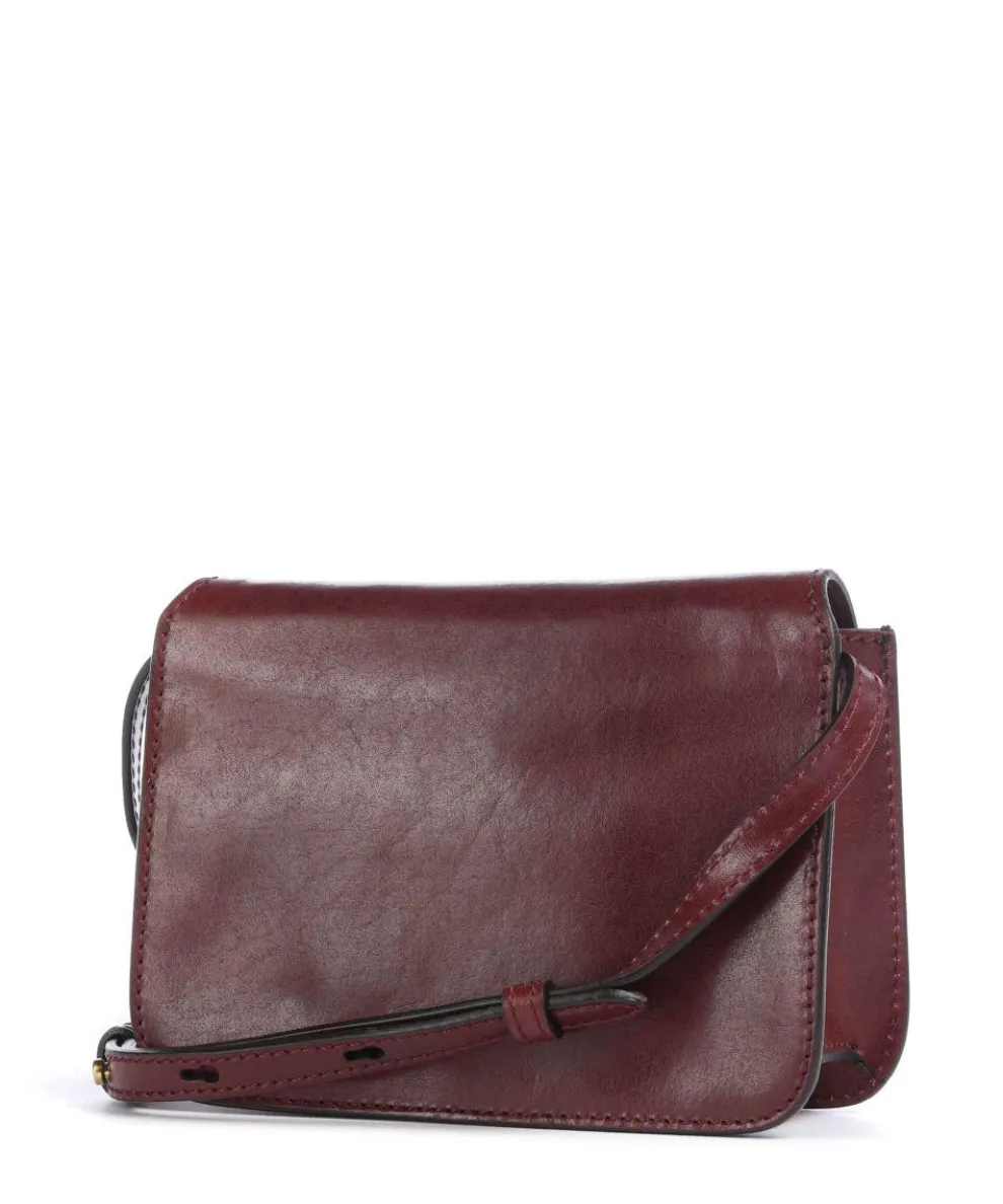 Lucrezia Umhängetasche fein genarbtes Rindsleder dunkelrot