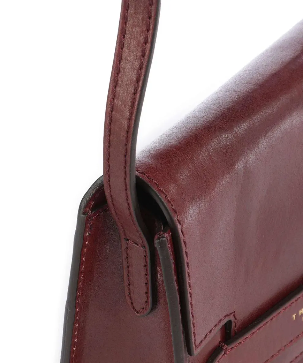 Lucrezia Umhängetasche fein genarbtes Rindsleder dunkelrot